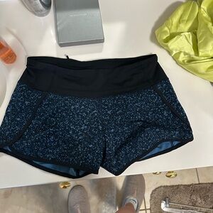 Lululemon Athletica Black and Blue Athletic Shorts